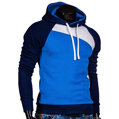 IZZUMI Paneled Raglan Sleeve Drawstring Hoodie