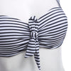 Cute Women Separated High Waist Bikini Set Stripe Pattern Bathing Suit