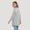 Trendy Button Design Pure Color Slit Asymmetrical Blouse for Ladies