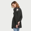 Trendy Button Design Pure Color Slit Asymmetrical Blouse for Ladies