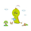Creative 3D Sticker Wall Clock Dinosaur Pattern Personalized Home Kindergarten Decor