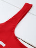 If Lost Letter Unlined One Piece Swimsuit