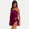 Sexy Spaghetti Strap Lacework Soft Dressing Gown for Women