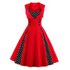 Midi Polka Dot Prom Rockabilly Swing Vintage Prom Dresses