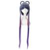 Piaoliujia Long Full Bangs Mixed Colors Gradient Blue Purple Cosplay Wigs for VOCALOID3 Luo Tianyi Figure