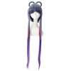 Piaoliujia Long Full Bangs Mixed Colors Gradient Blue Purple Cosplay Wigs for VOCALOID3 Luo Tianyi Figure