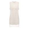 Brief Stand Collar Sleeveless Asymmetrical Chiffon Split Tank Top for Women