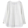 Plus Size Asymmetrical Embroidered Blouse