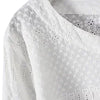 Plus Size Asymmetrical Embroidered Blouse