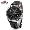 GUANQIN GQ20022 Male Auto Mechanical Watch Moon Phase Calendar 24 Hours System Men Wristwatch