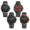 GUANQIN GS19014 Male Quartz Watch Date Chronograph Luminous Genuine Leather Band Wristwatch