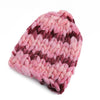 Stylish Female Winter Warm Thick Stick Knitted Hat Coarse Lines Crochet Cap
