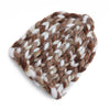 Stylish Female Winter Warm Thick Stick Knitted Hat Coarse Lines Crochet Cap