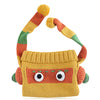 Funny Cartoon Color Block Pom Pom Hat for Babies