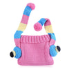 Funny Cartoon Color Block Pom Pom Hat for Babies