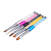 Rhinestone Diamond Metal Acrylic Handle Carving Powder Gel Liquid Nail Brush Pen