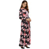 Vintage Style Round Collar Sash Waist A-line Floral Dress for Women