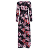 Vintage Style Round Collar Sash Waist A-line Floral Dress for Women