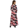 Vintage Style Round Collar Sash Waist A-line Floral Dress for Women