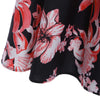 Vintage Style Round Collar Sash Waist A-line Floral Dress for Women