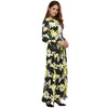 Vintage Style Round Collar Sash Waist A-line Floral Dress for Women