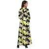 Vintage Style Round Collar Sash Waist A-line Floral Dress for Women