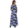 Vintage Style Round Collar Sash Waist A-line Floral Dress for Women