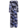 Vintage Style Round Collar Sash Waist A-line Floral Dress for Women