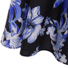Vintage Style Round Collar Sash Waist A-line Floral Dress for Women