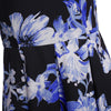 Vintage Style Round Collar Sash Waist A-line Floral Dress for Women