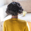 AISIHAIR Women Short Curly Side Parting Heat Resistant Synthetic Black Wigs