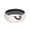 Sweet Valentine Gift Love Heart Shape Geometric Round Pattern Stainless Steel Couple Bridal Ring