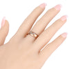 Sweet Valentine Gift Love Heart Shape Geometric Round Pattern Stainless Steel Couple Bridal Ring
