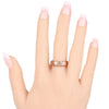 Sweet Valentine Gift Love Heart Shape Geometric Round Pattern Stainless Steel Couple Bridal Ring