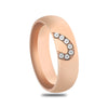 Sweet Valentine Gift Love Heart Shape Geometric Round Pattern Stainless Steel Couple Bridal Ring