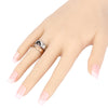 Sweet Valentine Gift Love Heart Shape Geometric Round Pattern Stainless Steel Couple Bridal Ring