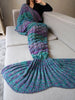 Warmth Knitting Fish Scales Mermaid Tail Style Blanket
