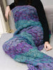 Warmth Knitting Fish Scales Mermaid Tail Style Blanket