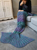 Warmth Knitting Fish Scales Mermaid Tail Style Blanket