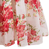 Women High Waist Flower Dress
