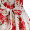 Women High Waist Flower Dress