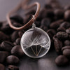 Glass Ball Dandelions Necklace