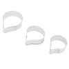 3pcs Flower Petal Stainless Steel Sugarcraft Cake Cutter Baking Mold