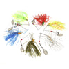 6pcs Fishing Lure Bait Crankbait Tackle Hook with Paillette Beard