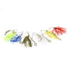6pcs Fishing Lure Bait Crankbait Tackle Hook with Paillette Beard
