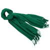 Stylish Pure Color Tassel Design Ladies Warm Scarf