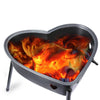 Magicook BBQ Heart-shaped Stainless Steel Grill with Charcoal Net