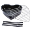 Magicook BBQ Heart-shaped Stainless Steel Grill with Charcoal Net