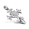 Classic Unisex Flower Cross Shape Pewter Slide Pendant