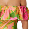 Off Shoulder Leaf Print Swimwear